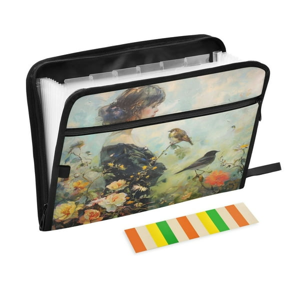Organ Folder 14.2 x 0.8 x 10.6 Inches 13 Separate Pockets A4 Size Documents Folder A Sort Storage File Manager For The Home Office Beauty in Painting