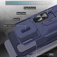 thumbnail image 5 of for Samsung Galaxy A35 5G Case with Slide Camera Cover & Screen Protector (2 PCS), A35 Case Build in 360° Rotating Ring Kickstand, Military Grade Protective Case for Galaxy A35 Phone Cases, Blue, 5 of 14