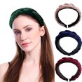 thumbnail image 4 of Women Headband, Fashion Braided Wide Top Knot Hair Hoop for Daily Wear 1PC, 4 of 7