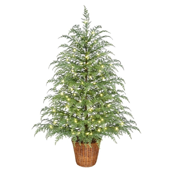 2026 New Christmas Tree 35In Pre-Lit Artificial Norfolk Pine Christmas Tree-90Cm
