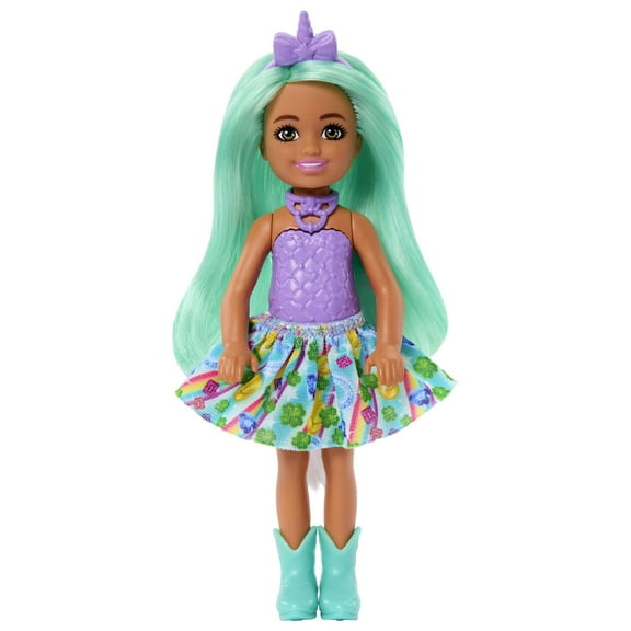 Unicorn-inspired Chelsea Barbie Doll with Green Hair, Unicorn Toys