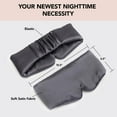 thumbnail image 4 of Kitsch Satin Pillow Sleep Eye Mask, Padded, Migraine Relief, Charcoal, 4 of 10