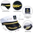 thumbnail image 2 of 2 Pieces Navy Marine Admiral Style Hat - Adjustable Shisailor Cap, 2 of 5