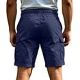 thumbnail image 4 of Cargo Shorts for Men Twill Knee Length Drawstring Athletic Shorts with Pockets Summer Casual Outdoor Hiking Short, S, 4 of 5
