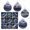 Navy Blue, variant on 9-Piece Satin Christmas Ball Ornaments - Shatterproof Satin Xmas Balls with Glitter Sequins for Christmas Tree, New Year, Wedding & Party Decor