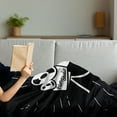 thumbnail image 3 of Movie Theater Soft Flannel Fleece Blanket, Movie Projector Sketch with Grunge Cinema Lettering on Black Backdrop, Cozy Plush for Indoor and Outdoor Use, 60" x 80", Yellow Black White, by Ambesonne, 3 of 5