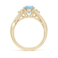 thumbnail image 2 of ANGARA Natural Nature Inspired 1.12 ct Aquamarine & Diamond Twisted Vine Ring in 14K Yellow Gold for Women (Size-7mm) | March Birthstone, Anniversary, Jewelry Gift for Women | Natural Aquamarine Ring, 2 of 9