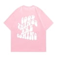 thumbnail image 7 of Womens Tshirts Casual Loose Long T Shirt Boho Tops for Women Pink L, 7 of 7