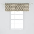 thumbnail image 2 of Ambesonne Ethnic Window Valance, Leaves and Paisley Motifs, 42" x 18", Eggplant Pale Yellow, 2 of 3