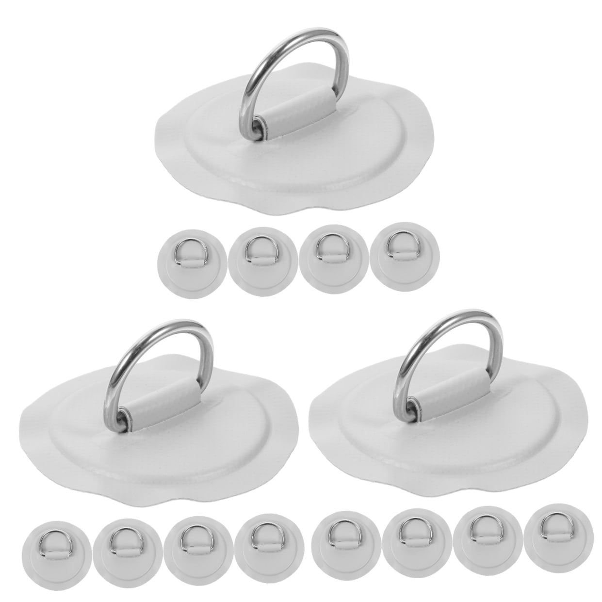 unbranded 15 pcs  D Rings Inflatable Boat Canoe Rope Buckles Stainless Steel D Ring Pad Kayak Supplies