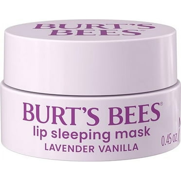 Burtâ€™s Bees Lavender Vanilla Lip Sleeping Mask, With Hyaluronic Acid and Squalane Moisturizer To Instantly Hydrate Lips, Overnight Lip Mask, Lip Treatment, 0.45 oz.