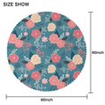 thumbnail image 2 of Round Tablecloth 60 x 60 Inch flower Table Cover Spring Summer Round for Picnic Party Dinner, 2 of 5