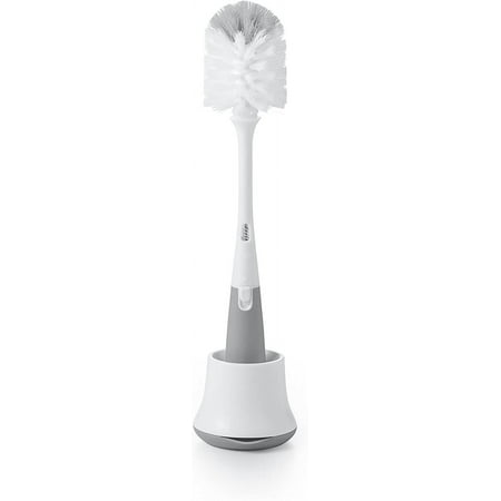 UPC: 0719812942285 | OXO Tot Bottle Brush with Nipple Cleaner and Stand – Gray Gray 1 Count (Pack of 1)