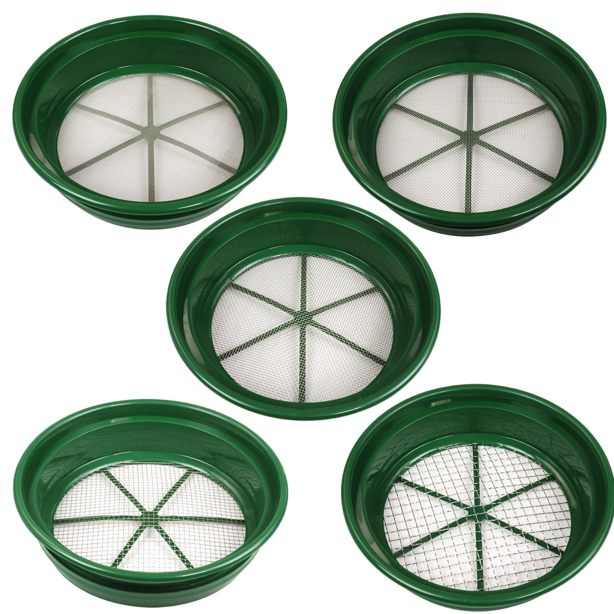 5 pc Green Plastic Classifier Sifter Pan Set Stackable - Walmart.com