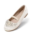 thumbnail image 1 of Zapatos Mary Jane para Niñas DREAM PAIRS con Perlas y Piedras Brillantes en Marfil, 1 of 7
