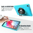 thumbnail image 3 of Dteck Case For Samsung Galaxy Tab A 10.1 SM-T510 (2019 Released),Shockproof Three-Layer Heavy Duty Protector Rubber Hybrid Hard Kickstand Cover (no built-in Screen Protector) 10.1 inches,Lightblue, 3 of 6