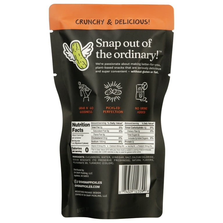 OH SNAP! Hottie Bites Pickles 3.25 Fl oz Crispy Spicy Snack