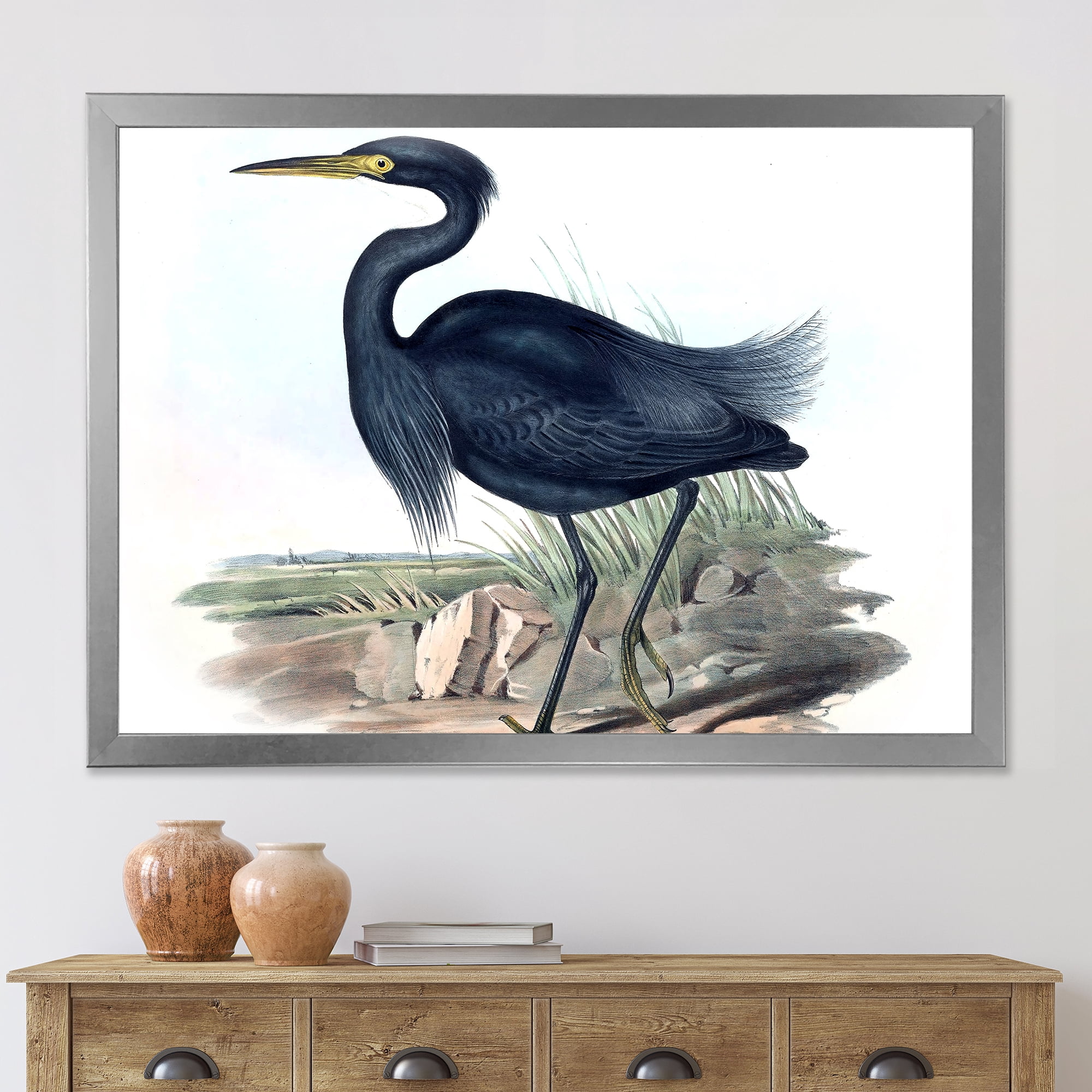 Designart 'Ancient Australian Birds III' Traditional Framed Art Print
