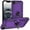 Dark Purple, variant on For iPhone 17E / 16E / SE4 Ring Magnetic Kickstand Hybrid Case Cover - Black