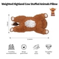 thumbnail image 3 of Peluche WDXDSOB, vaca de las tierras altas con peso, 1,9 kg, felpa de 55 cm, 3 of 8