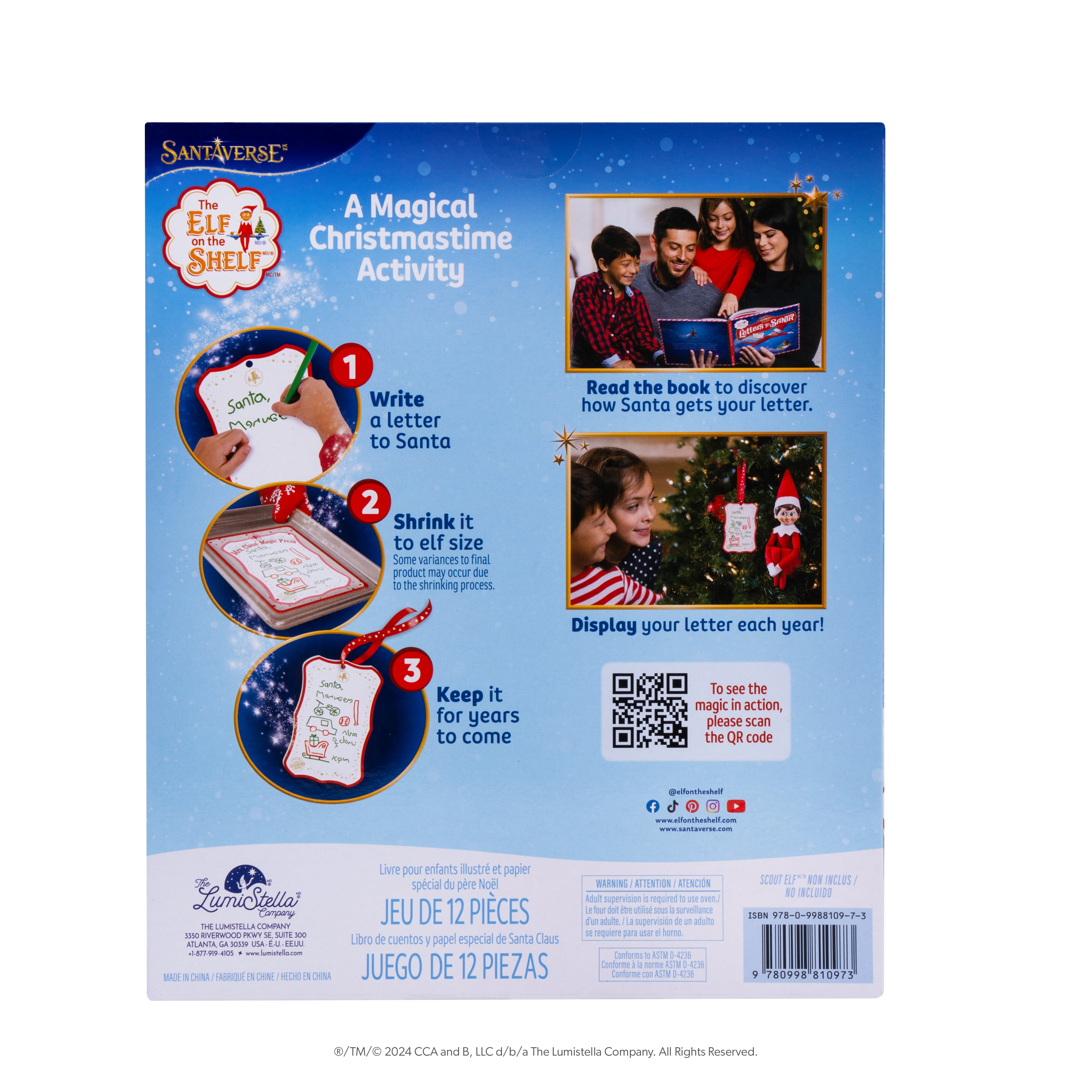 The Elf on the Shelf Letters to Santa Kit – Scout Elf Express Shrinking Letter Activity Set - Scout Elf not Included