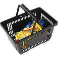 thumbnail image 3 of 12PCS Shopping Baskets with Handles, Black Plastic Shopping Basket Set, 21L Portable Grocery Baskets with Handles, Grocery Shopping Basket Set for Stores, Supermarket, Retail,Shopping Carrying, 3 of 9