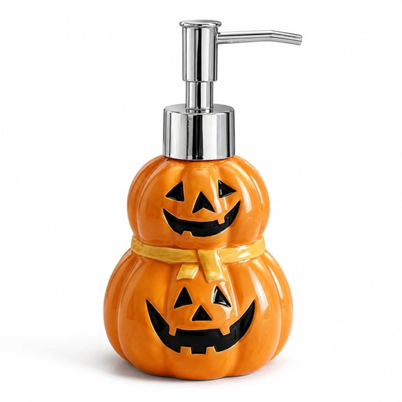 Halloween Soap Dispenser, Ceramic Ghost Pumpkin Soap Dispenser, Hand Soap Dispenser Refillable, Halloween Decor