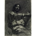 thumbnail image 3 of Gustave Courbet 11x14 Black Modern Framed Museum Art Print Titled - Young Man Sitting, Study. Self-Portrait Known as at the Easel (circa 1847), 3 of 5