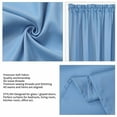thumbnail image 5 of PiccoCasa French Door Curtains Rod Pocket Blackout Curtain Panel Sky Blue 1 W54" x L72", 5 of 8