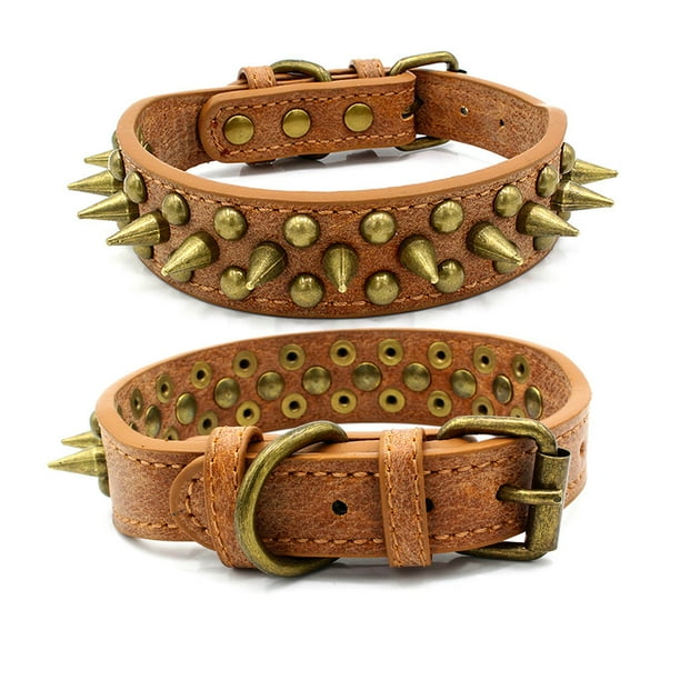 Fovien Dog Collar Spiked Studded,Protect The Dog’s Neck from Bites