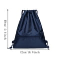 thumbnail image 2 of Drawstring Backpack, Waterproof Sport Gym Bag, Front Zipper Pocket Drawstring Sack For Basketball Workout Beach Travel, 2 of 5