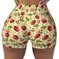 thumbnail image 2 of Haiem Cherries and Ladybirds No Front Seam Biker Shorts for Women Yoga Workout Gym Bike Shorts with Tummy Control Moisture-Wicking-Large, 2 of 9