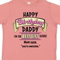 thumbnail image 4 of Inktastic Happy Birthday, Daddy- Best Gift Ever in Pink Boys or Girls Toddler T-Shirt, 4 of 5