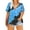 E522-Blue Black Tie Dye, variant on CASSIE LIZ Womens Tops Plus Size Summer Shirts Blue Tie Dye V Neck Fashion Short Sleeve Tee Loose Fit Tunics Spring Blouses Casual Pullover XL 14W 16W