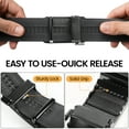thumbnail image 3 of Mens Belt Leather Ratchet Belt for Dress Pants Casual Automatic Buckle Belt Fit 28"-46" Waist, 1 3/8" Wide, Black, X25027, 3 of 9