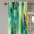 thumbnail image 3 of Ambesonne Forest Grommet Curtain, Vintage Jungle Landscape Art, 50"x96", Fern Green and Laurel Green, 3 of 5