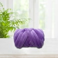 thumbnail image 2 of Velvet Chunky Yarn, Lightweight Durable Soft Washable, Comfortable Giant Yarn for Sweaters Hand Knitting Throw Rugs Rug Making Pet Bed Violet, 2 of 9