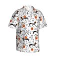 thumbnail image 2 of Balery Halloween Dachshund Print Men's Hawaiian Shirts Short Sleeve Beach Shirt Relaxed Fit Vacation Button Down Shirts-3X-Large, 2 of 9