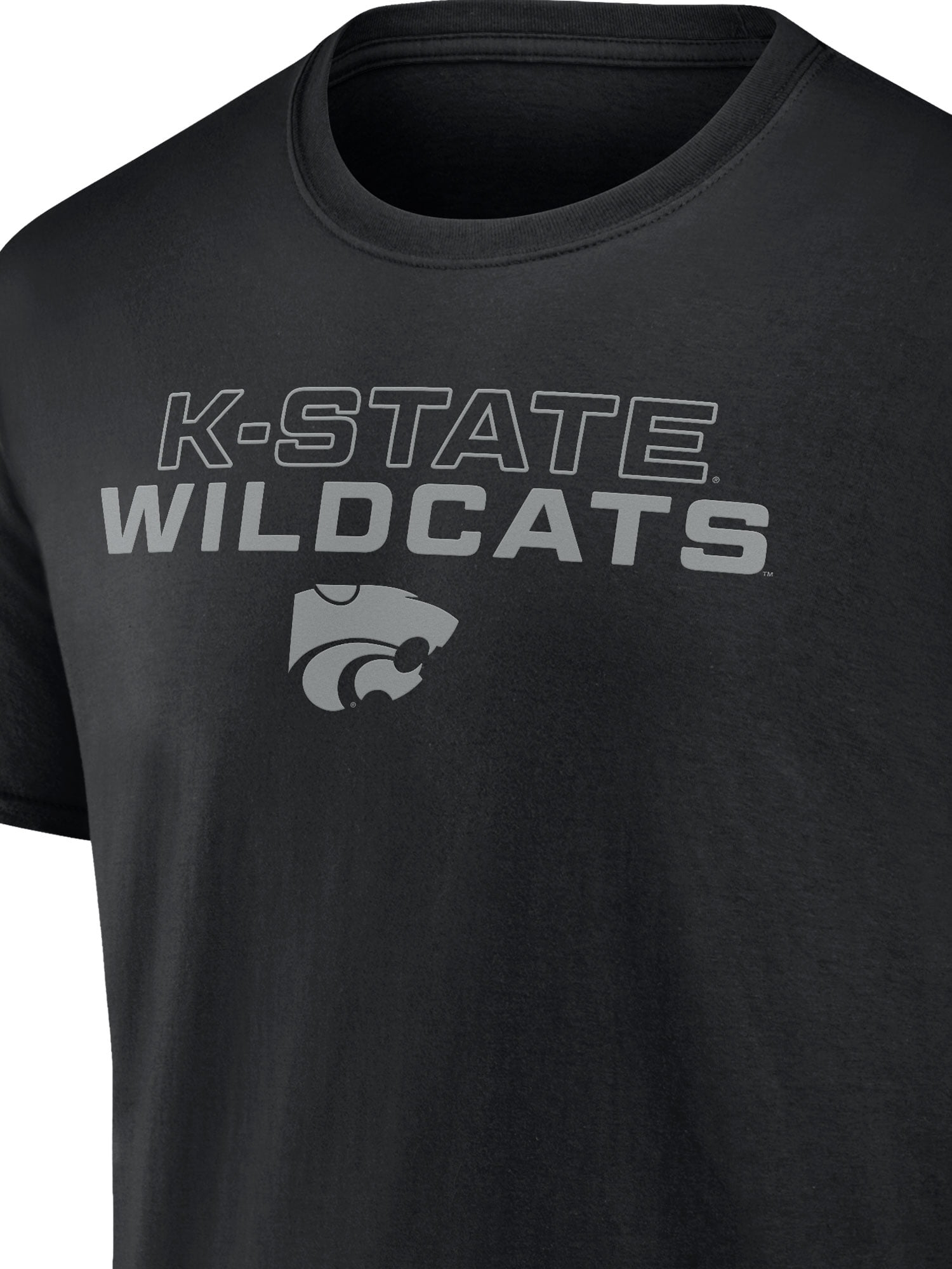 NCAA Kansas State Wildcats Men's Cotton Black Short Sleeve T-Shirt