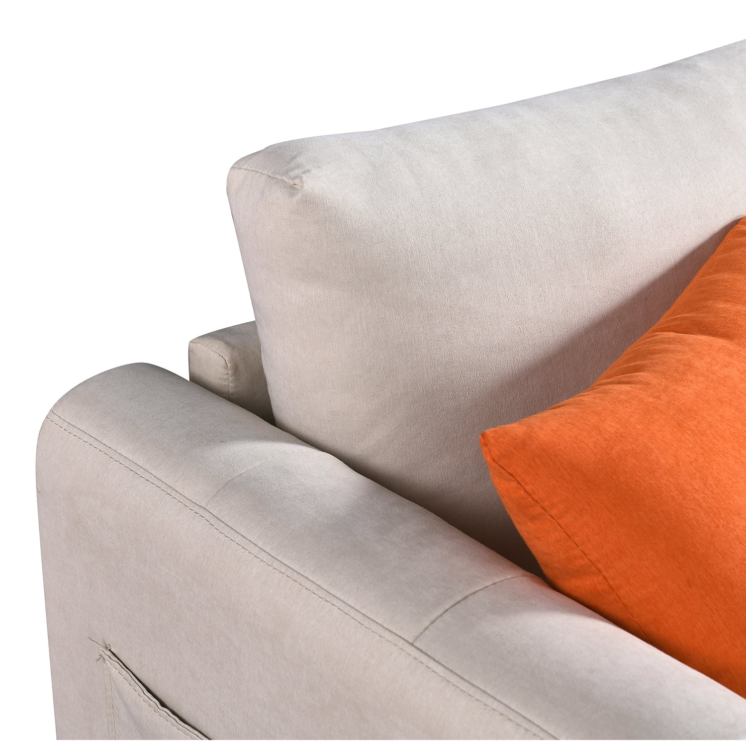 Kadyn Fabric Loveseats Couch, 76.3 inch Modern Sofa with 2 Side Pockets, Deep Seat Sofa for Apartment, Movable Back, Rice White Kadyn Fabric Loveseats Couch, 76.3 inch Modern Sofa with 2 Side Pockets, Deep Seat Sofa for Apartment, Movable Back, Rice White
