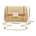 thumbnail image 2 of Yvsxxv Khaki Rattan Woven Small Messenger Shoulder Bag, Summer Beach Use, 1 Pc, 2 of 7
