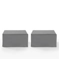 thumbnail image 2 of Crosley Furniture Housses en Vinyle pour Table Carrée et Housse de Pouf en Gris (Ensemble de 2), 2 of 8