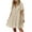 LYQ1_Beige, variant on Meichang Women's Summer Dress Cotton Button Down Short Sleeve Collar Tshirt Dresses Casual Flowy Loose Mini Beach Dress