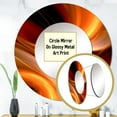 thumbnail image 3 of Designart "Warm Fractal Design in Orange II" Fractals Rund Mirror For Wall Decor - Large Orange Round Printed Mirror - Contemporary Round Mirror 29" x 29" Inch, 3 of 5