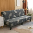 thumbnail image 2 of Dowbom Armless Futon Slipcover,Stretch Foldable Sofa Bed Slipcover Protector Universal Washable Non-slip Spandex Printed Futon Cover with Elastic Bottom for Kids Pets-S(120-150cm)-D, 2 of 7