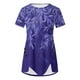 thumbnail image 3 of Blusas de Manga Corta para las Mujeres Botón Impreso Cuello Redondo Top Casual, Blusas para las Mujeres Casual, 3 of 5