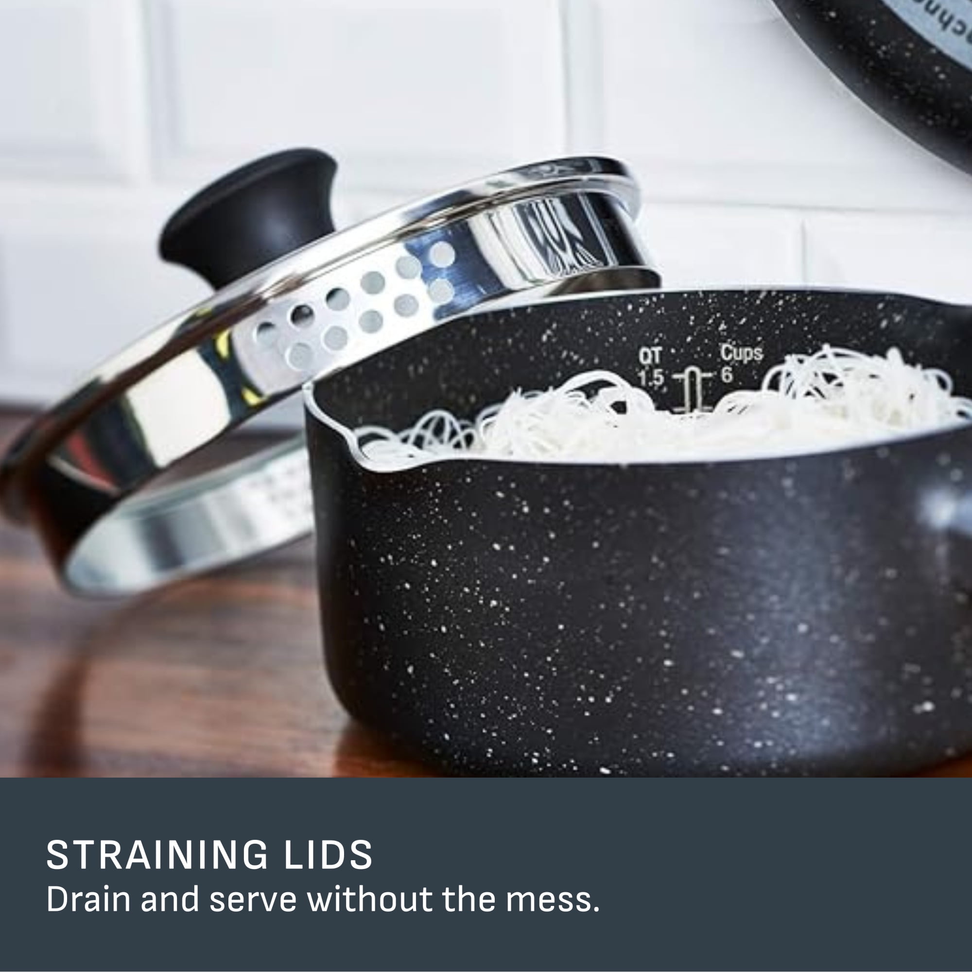 T-fal Signature Ensemble de 9 pièces, Casseroles et Poêles, Batterie de Cuisine Antiadhésive