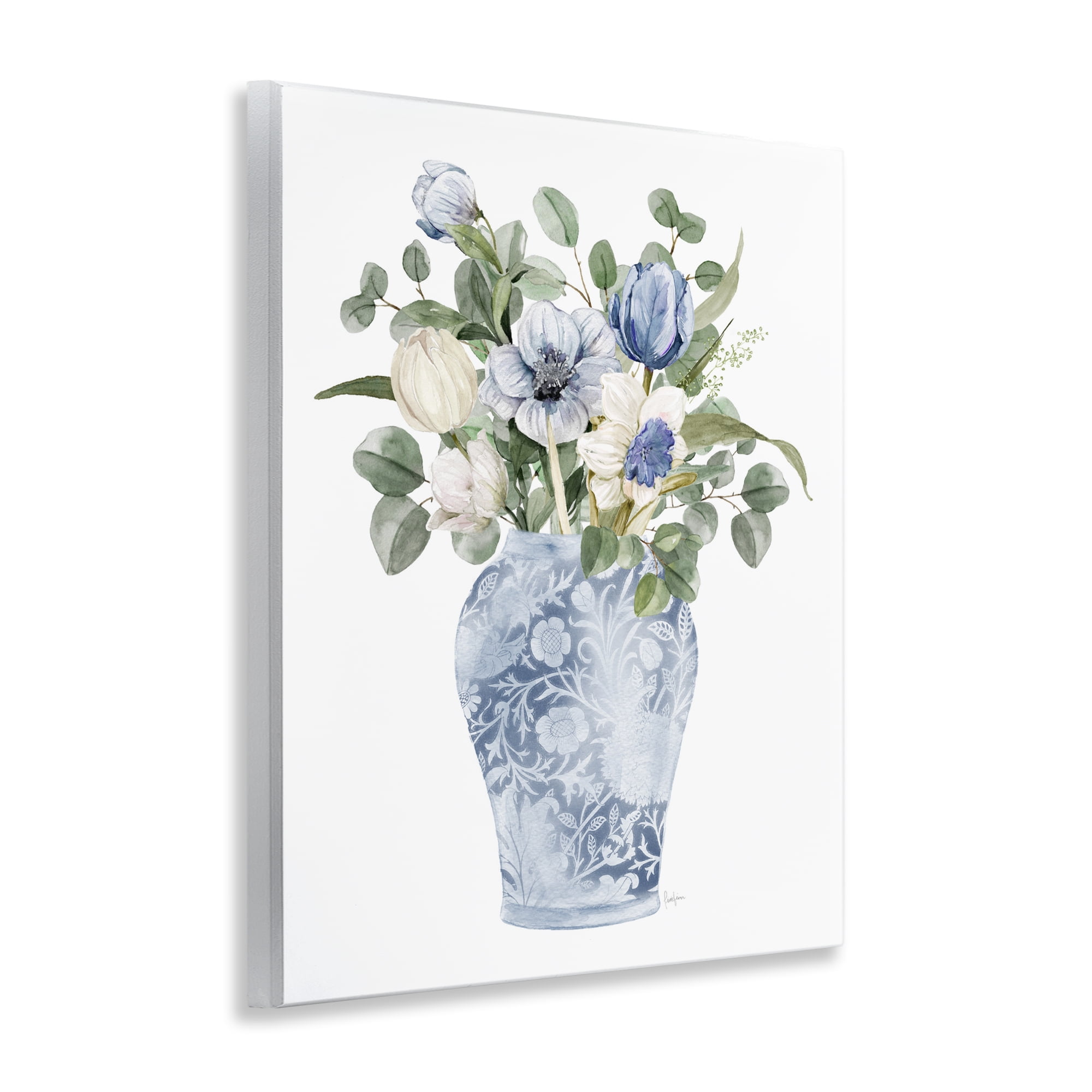 Stupell Industries Ornate Vase Tulips Wall Plaque Art, design by Livi Finn