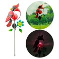 thumbnail image 3 of Luces solares de pavo real a prueba de agua con energía solar, luces de pájaros de hierro forjado, decoración de jardín para patio, porche, decoración Baoblaze Luz exterior Red Bird, 3 of 8