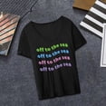 thumbnail image 2 of Camiseta con estampado de letras para mujer, camiseta de cuello redondo, camiseta de manga corta suave y elegante para escalada, viajes, senderismo, c L, 2 of 8